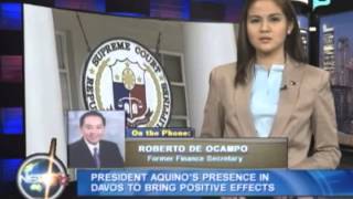 NewsLife Interview: Roberto De Ocampo - on PNoy's presence in Davos to bring positive effects