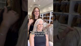 Here’s the secret to full hair #hairtopper #hairtutorial #greyhair #thinninghair #toppers #hairloss