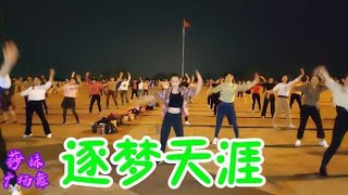 广场舞《逐梦天涯》舞步时尚欢快，一起跳起来！