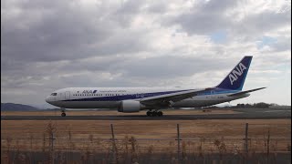 ANA　ボーイング767-381(ER)　JA618A　　NH655/NH656　　2025/01/04　土曜日撮影 　がんばれ！　ANA　【撮影場所】岡山桃太郎空港　第４駐車場