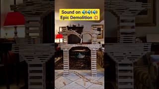 💥💥 Demolition Double Deck Bridge 💥🏗 #kapla #collapse #bridge #theend #demolition