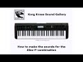 🎹 Korg Kross Sound Gallery | How to do the Alex F combi sounds