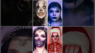 Horror transition tiktok😈😱#scary #creepy #spooky #art #asmr #makeup #cosplay #trending  #halloween