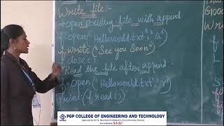 Problem solving and python programming Unit 5 File handling Tamil explanation