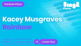 Kacey Musgraves - Rainbow (Lower Key) Piano Karaoke