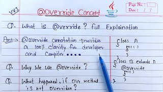 @override annotation in java | Learn Coding
