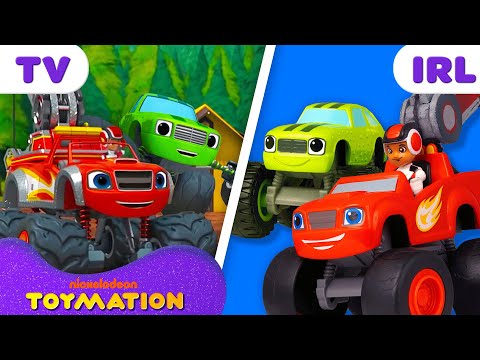 Blaze Uses Tow Truck POWER to Rescue Pickle! Blaze and the Monster Machines Toys Toymation