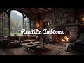 🔥 Cozy Rain & Fireplace in Scottish Castle | No Ads | Sleep, Relax & Focus 🌧️🏰