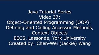 EECS1021 Java Tutorial 37