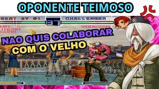 KOF 2002 NORMAL O VELHO DA PINGA ATACA POREM O OPONENTE NAO QUIS COLABORAR