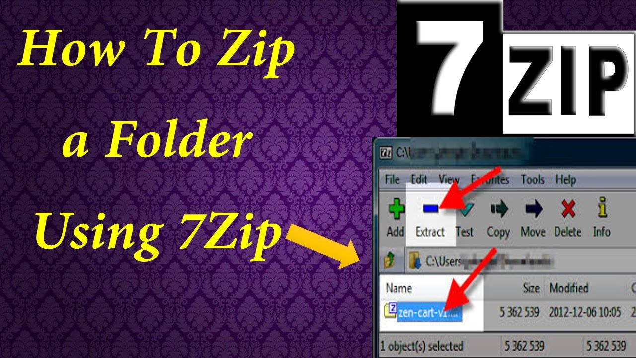 How To Zip A Folder Using 7Zip - YouTube