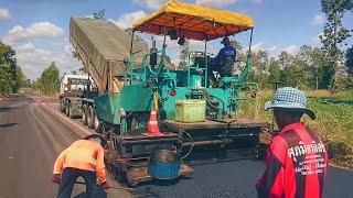 ทำถนนลาดยาง​ รถก่อสร้างถนน รถปูยาง​ รถบด รถดั้ม​ รถน้ำ Construction Vehicle 2018 | CHANAWAN