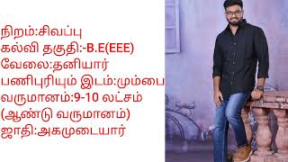 இன்றைய வரன் 31.08.2023/மணமகள் தேவை/ இலவச திருமண தகவல் மையம்/ஸ்ரீ சுபயோக திருமண நிலையம்