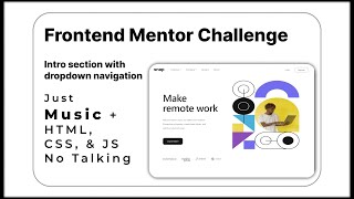 Frontend Mentor - Intro section with dropdown navigation - HTML, CSS, and JS