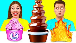 Chocolate Fountain Fondue Challenge | Delicious Recipes by Fun Teen