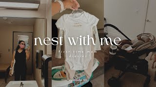 nest with me vlog | organizing, product assembly + baby clothes haul