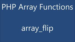 Array Flip | PHP Array Function
