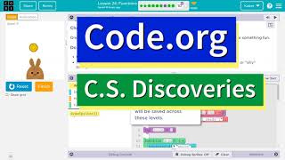 Code.org Functions Lesson 25.9 | Tutorial with Answers | Unit 3 CS Discoveries