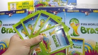 Panini Brazil 2014 World Cup Mundial green sticker packs opening