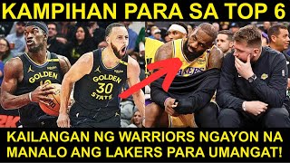 Warriors KAKAILANGANIN muna ang TULONG ng Lakers para MAKAPASOK sa TOP 6