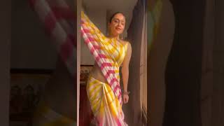 Amruta Khanvilker Looking Gorgeouse in Yellow Saree