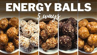NO-BAKE ENERGY BALLS » 5 Flavours for Healthy Breakfast or Snacks | 2 Easy Metho
