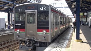 【4K】JR予讃線　普通列車7200系電車　ｶﾏR11編成　坂出駅発車