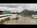 Chorro Creek Road in Morro Bay flooded due to recent rainfall