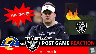 Fire Josh McDaniels! Raiders vs. Rams Post-Game, Josh Jacobs, Derek Carr Reaction | NFL Week 14