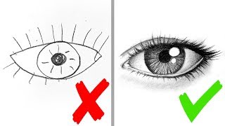 DOs & DON'Ts  How to Draw Realistic Eyes Easy Step by Step - Art Drawing Tutorial