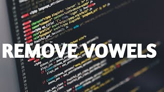 C programming code to remove vowels from a string || Pseudo code || Algorithm