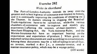 # EXERCISE NUMBER 202 # PITMAN'S SHORTHAND TEXT BOOK DICTATION EXERCISE NUMBER 202 # ENGLISH SHORTHA