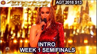 INTRO SEMIFINALS Week 1 America's Got Talent 2018 Live Shows - AGT Season 13 S13E17