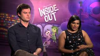 Inside Out "Riley's First Date" Interview - Bill Hader (Fear) & Mindy Kaling (Disgust)
