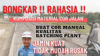 TIPS COR BETON JALAN RIDGID - KOMPOSISI MATERIAL UNTUK COR MANUAL JALAN DESA AGAR KUAT DAN TEPAT