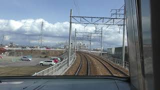 《前面展望》　名古屋鉄道　津島線　甚目寺→須ヶ口