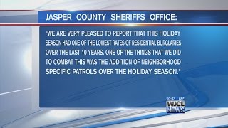Crime down in Jasper County