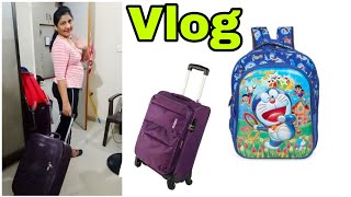 Trolley Bag Repairing Vlog/ट्रॉली बैग रिपेयर🧳🎒/ #vlog #vlogger #jiyadreamgirl #repair