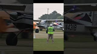 Jeff Pohl landing at Oshkosh in his Cessna 170b