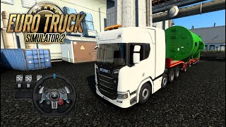 Euro Truck Simulator 2 | Scania  #5 | Logitech G29 Steering Whee l Ultra Heavy Cargo to Netherland