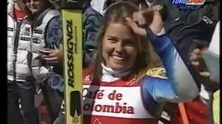 Lara Magoni \u0026 Pernilla Wiberg slalom tie (Vail 1997)