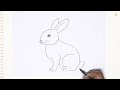 rabbit drawing easy animal drawing tutorial how to draw a rabbit step by step easily artjanag