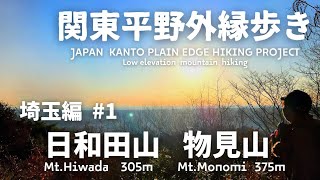 関東平野外縁歩き　埼玉編①　【日和田山 305m　物見山 375m】