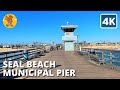 Seal Beach Municipal Pier Walking Tour, Orange County, CA | {4k} 🔊 Binaural Sound