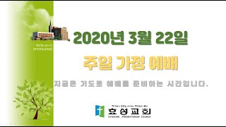 [2020년 3월 22일] 효성교회 주일 예배영상