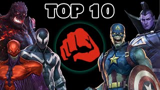 TOP 10 COMBAT TYPE CHARACTERS | BEST CTP TO EQUIP for  PVP \u0026 PVE | Marvel Future Fight