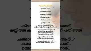 Padachor song lyrics🎶|MHR|Lil payyan #shorts #malayalamlyrics #trending