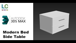 Modern Bed Side Table in 3Ds MAX