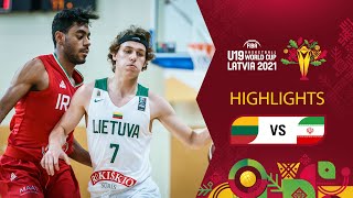 Lithuania - Iran | Full Highlights | Round of 16 - FIBA U19 Basketball World Cup 2021