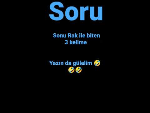 Sonu Rak Ile Biten 3 Kelime - YouTube